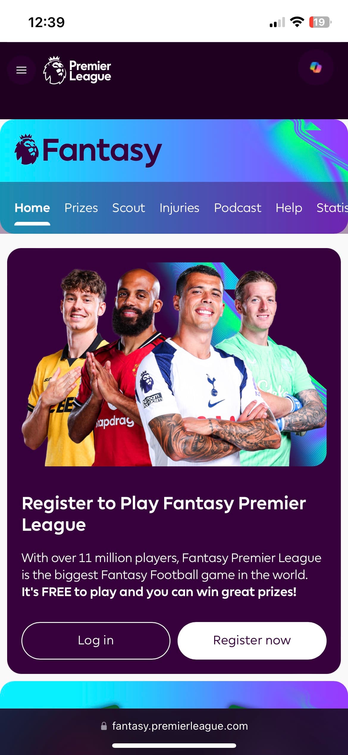 FPL Website Homepage